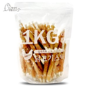 댕냥이생활연구소 듬뿍 대용량 강아지간식, 1kg, 1개, 닭고기스틱