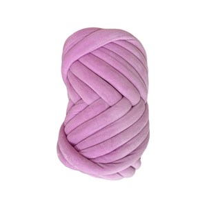 Roomxyd 패브릭 자이언트얀 벨벳 뜨개실 망고실 1KG, 연보라, 1개
