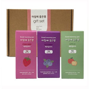 아침에 좋은잼 선물세트 제로칼로리잼 3종 딸기잼 블루베리잼 사과잼, 3개, 200g