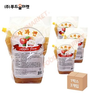 푸드올마켓_ 부국 사과잼 5kg-파우치 한박스 (5kg x 3ea), 5kg, 3개