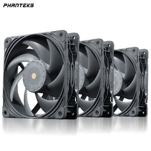 PHANTEKS-T30 12cm 3000 RPM 산업용 냉각 팬 풍압 Vapo 베어링/자기 부상 모터/PWM 다중 모드 조정 가능, 2) 3PCS - 없음 RGB-Black