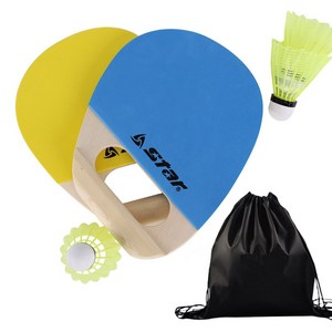 스타 핸들러 세트 NXR200 패드민턴세트 투센 파우치, 1세트, 옐로우블루