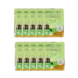 마리에 마스크팩 16종 100매 묶음 20ml 울트라 하이드레이팅 에센스 마스크팩, 녹차, 1개, 1개입
