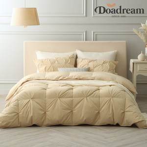 도아드림 스노우 솔리드 구스다운 차렵이불(버터옐로우), 사계절용