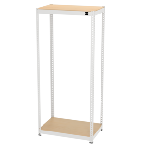 울트라랙 가로80x깊이50x높이210cm 2단 선반 베란다 다용도 무볼트 철제 앵글 세탁기, 화이트
