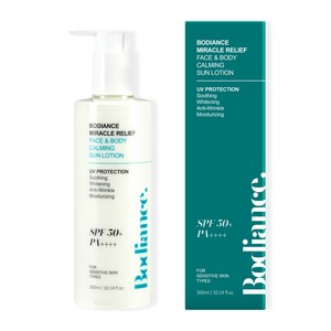 바디언스 눈시림 백탁없는 페이스 앤 바디 선크림 대용량 300ml 저자극 선로션 선블록, 1개