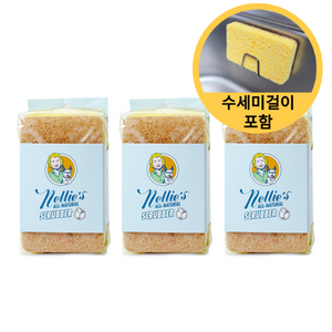 천연수세미 넬리 수세미 6개(2ea x 3) + 수세미걸이, 2개, 3개