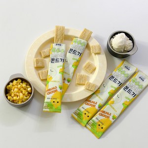 쫀슐랭 옥수수 바닐라맛 쫀드기 쫀디기 옛날 과자 사무실 간식 추천, 45개, 18g