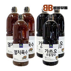 면사랑 가쓰오우동장국1.8L(3개입)+멸치육수1.8L(3개입)/ 총 중량 10.8L(10 800ml), 6개, 1.8L