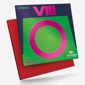 엑시옴(XIOM) 공식 본사 직영 탁구 러버 오메가 8 하이브리드, 적(MAX), 1개