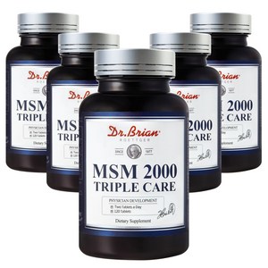MSM 2000mg 식이유황 상어연골 콘드로이친 글루코사민 보스웰리아 초록잎홍합 함유 알약케이스, 120정, 5개