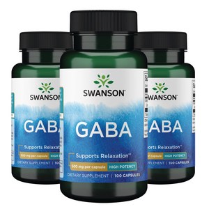 스완슨 가바 500mg 캡슐, 100정, 3개
