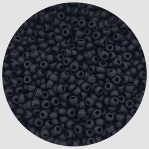 비즈톡 [B20-80]미유키비즈 시드비즈 2mm 블랙무광 (401F) 10g