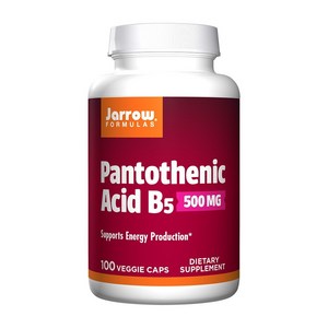 자로우 포뮬러스 Jarrow Formulas 판토텐산 B5 500 mg 100 베지캡슐, 100정, 1개