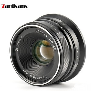 [7장인] 25mm F1.8 렌즈 7artisans 후지 X 소니 E 마운트 7아티산스, 소니 E 마운트 - 블랙