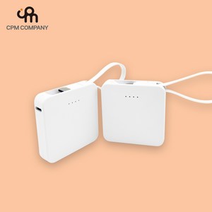 CPM 초미니 케이블 내장 미니 보조배터리 2500mAh 슬림 무게 50g, CPM_2500mAh_화이트_8핀