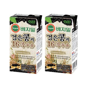 베지밀 검은콩 & 16곡 두유, 190ml, 16개