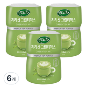 (주)동서 리치스 지리산 그린티믹스, 550g, 1개입, 6개