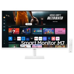 삼성전자 삼성 스마트모니터 M7 S32BM701 UHD 4K 80cm 32인치 컴퓨터모니터, S32BM701(화이트), LS32DM701UKXKR