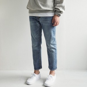 비욘드 남자 시크릿 히든 밴딩 9부 스판 데일리 청바지 중청 진청 데님 팬츠
