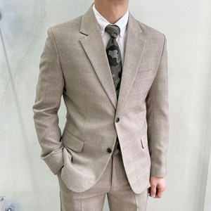 라운지21 남자 클래식 글렌체크 싱글 하객룩 자켓