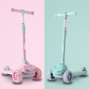 아동 어린이 유아 킥보드 접이식 수동 초등학생 퀵보드 킥보드 LED 씽씽이 씽씽카 뉴디, 오르고뉴디 핑크, 1개