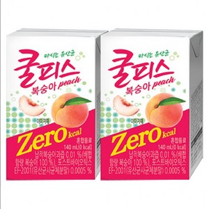 동원 쿨피스 제로 자두 복숭아 2종 140ml, 24개