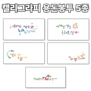 플롬비 소중한 부모님 캘리그라피 특별한 용돈봉투 5p, B타입
