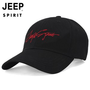 JEEP SPIRIT 스포츠 캐주얼 야구 모자 CA0108, 블략/적, 1개