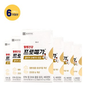 종근당 건강 프로메가 알티지 rtg 오메가3 듀얼 조인성 프로메가 혈행 건강 영양제 장용성 캡슐, 60정, 6개