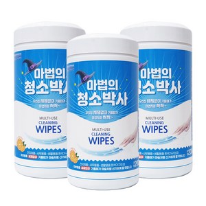 인터샵 청소박사 대형 200매 3통 주방 식탁 청소용 물티슈 세정 크리너 찌든 기름때 제거, 3개