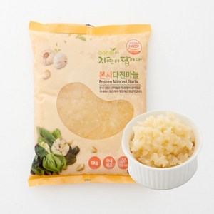 본시 냉동 다진마늘 1KG 중국산 국내제조(HACCP), 1개