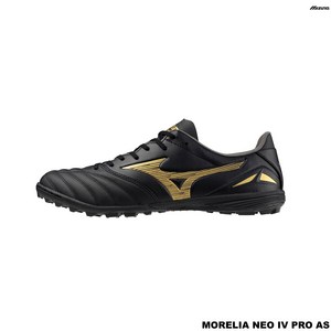 [국내배송] 미즈노 MORELIA NEO IV PRO AS 블랙/골드 경량성 내구성 가성비 풋살화