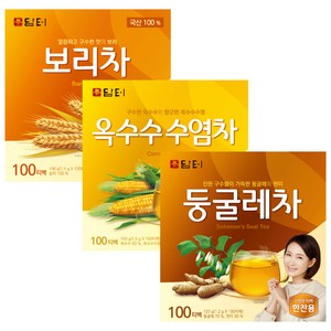 담터 차 3종 100T(둥글레차 옥수수차 보리차), 1개, 100개입, 1.5g