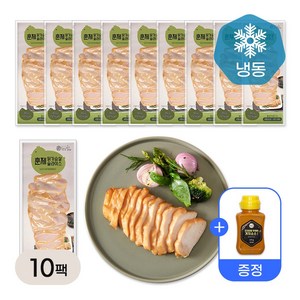 햇살닭 훈제 닭가슴살 슬라이스 1kg(100gX10팩), 없음, 10개, 100g