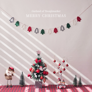 크리스마스 가랜드 고급 펠트 홈 파티 소품 장식 트리, 4색 트리