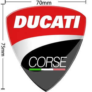 오토바이 Ducati Cose 스티커 3D 젤 헬멧 엠블럼 로고 3D 데칼, SDK158, 1개