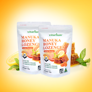 비타리움 프리미엄 마누카 허니 캔디 사탕 로젠지 180g Vitarium MGO 호주 완제품 독점 직수입 식약처 인증, 2개