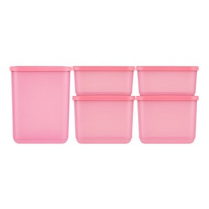 타파웨어Tupperware 대용량 다용도냉장고정리밀폐용기 세트0.65L * 2P + 1L * 2P + 1.8L * 1P, 1세트, 5개