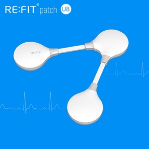 [리핏패치 U8] 120시간 6채널 가정용 심전도 측정기 심전계 심전도검사 웨어러블, 1개