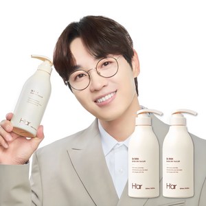 [정품] 하아르 닥터란 탈모증상완화도움 기능성블랙 계란 샴푸, 2개, 500ml