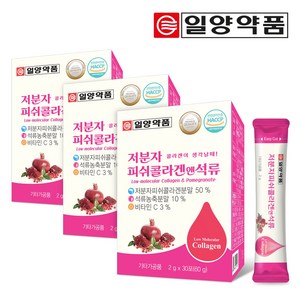 일양약품 저분자 피쉬콜라겐 앤 석류, 60g, 3개