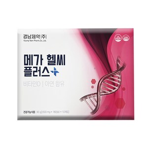 경남제약 메가헬시플러스 비타민D 아연함유 500mg x 18캡슐10개입 대마씨유 아연, 1개, 180정