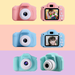 하이라라 어린이 카메라 핑크 + 스트랩 + 16g 포함, 핑크+메모리카드