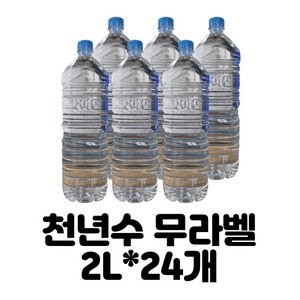 천년수 무라벨 생수, 2L, 24개