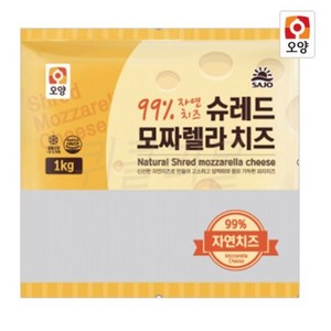 사조오양 슈레드 모짜렐라 치즈 1kg, 1개