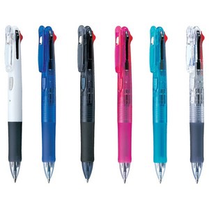 (ZEBRA) 제브라 클립온 2색 3색 4색 볼펜 Clip-on (옵션선택 1자루), 클립온 4C, 핑크 (P)