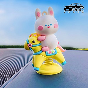 흔들목마 차량용 대시보드악세사리 차꾸미기, 토끼, 1개