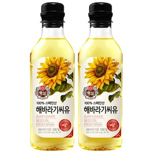 백설 해바라기유, 500ml, 2개