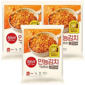 햇반 만능김치볶음밥400g, 3개, 400g